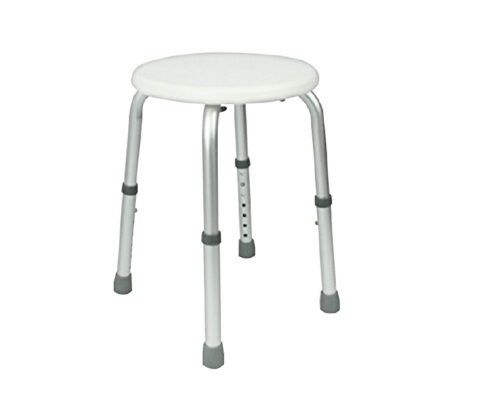 Taboret prysznicowy okrągły biały AR-201