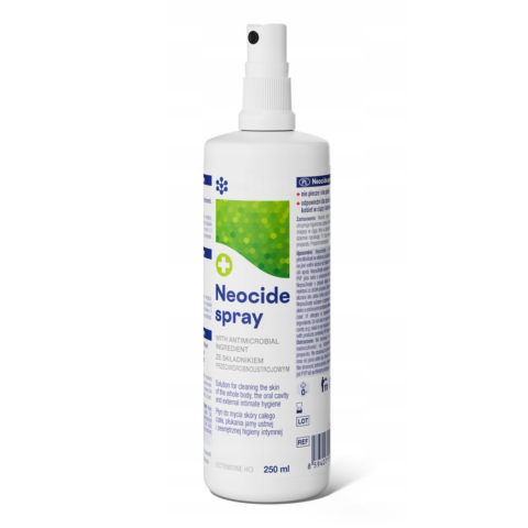 Neocide Spray 250ml antyseptyczny preparat na uszkodzon na skórę na bazie oktenidyny